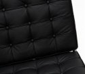 Sofa BA3 3 osobowa, czarna ekoskóra PU ( Rozmiar: uniwersalny )