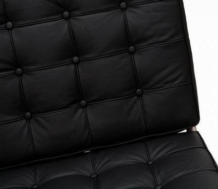 Sofa BA3 3 osobowa, czarna ekoskóra PU ( Rozmiar: uniwersalny )