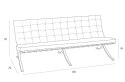 Sofa BA3 3 osobowa, czarna ekoskóra PU ( Rozmiar: uniwersalny )