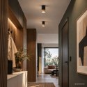 CONTI LAMPA SUFITOWA TUBA 1X15W GU10 5,5/10 CZARNY+DREWNIANY