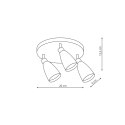 Campana 3 plafon czarny 3xGU10