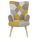 Fotel uszak Helsinki żółty patchwork ( Rozmiar: uniwersalny )