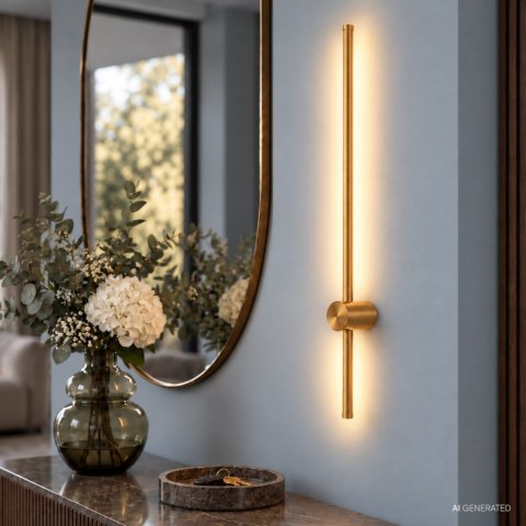 Kinkiet ARIAN 80,5 złoty13W LED 3000K elegancka lampa do łazienki salonu korytarza sypialni garderoby biura
