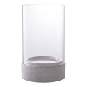 Nowoczesny świecznik Hurricane szklano-ceramiczny 25,5 cm do salonu i ogrodu ( Rozmiar: uniwersalny )
