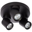 Plafon Pointa czarny 3xGU10