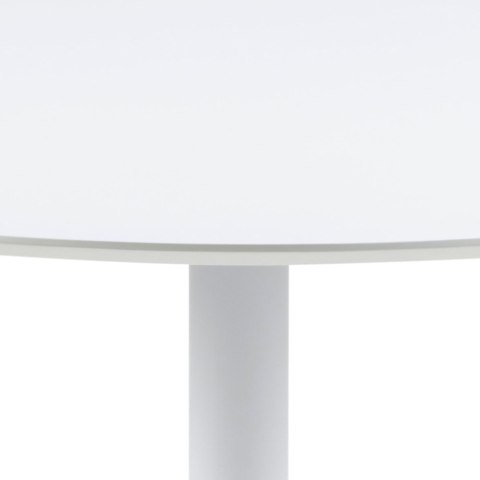Stół okrągły Actona Ibiza MDF metal biały 110 cm nierozkładany ( Rozmiar: uniwersalny )