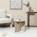 Stolik kawowy Stone okrągły do salonu w stylu japandi trawertyn ( Rozmiar: uniwersalny )