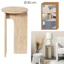 Stolik pomocniczy Stone okrągły do salonu beżowy japandi 30 cm ( Rozmiar: uniwersalny )