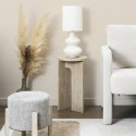Stolik pomocniczy Stone okrągły do salonu beżowy japandi 30 cm ( Rozmiar: uniwersalny )