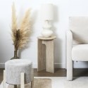 Stolik pomocniczy Stone okrągły do salonu beżowy japandi 30 cm ( Rozmiar: uniwersalny )