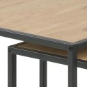 Zestaw stolików kawowych Actona Seaford MDF metal naturalny/czarny 2 szt. ( Rozmiar: uniwersalny )