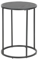 Stolik kawowy Actona Seaford MDF metal czarny okrągły 40 cm ( Rozmiar: uniwersalny )