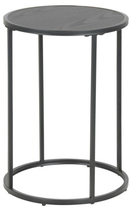 Stolik kawowy Actona Seaford MDF metal czarny okrągły 40 cm ( Rozmiar: uniwersalny )