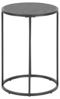 Stolik kawowy Actona Seaford MDF metal czarny okrągły 40 cm ( Rozmiar: uniwersalny )