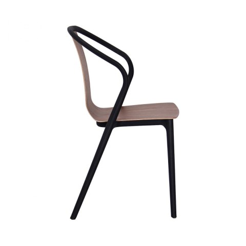 Krzesło Bella czarne/orzech