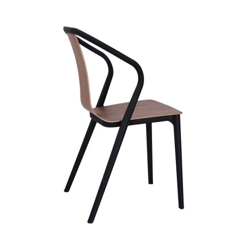 Krzesło Bella czarne/orzech