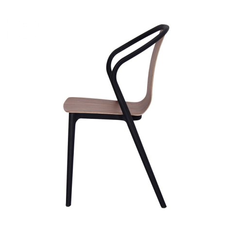 Krzesło Bella czarne/orzech