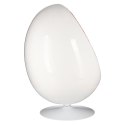 Fotel obrotowy Ovalia Chair D2.DESIGN wełniany biało-czerwony nowoczesny ( Rozmiar: uniwersalny )
