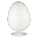 Fotel obrotowy Ovalia Chair D2.DESIGN wełniany biało-czerwony nowoczesny ( Rozmiar: uniwersalny )