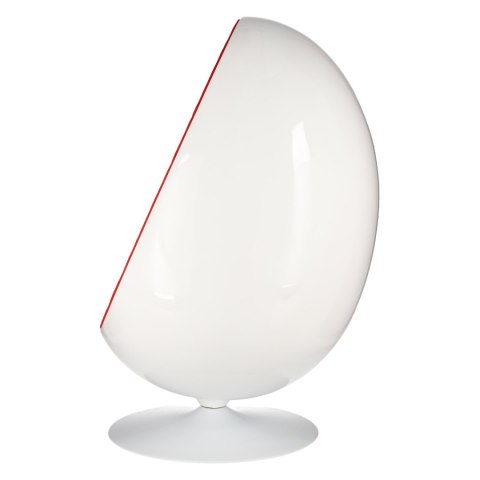 Fotel obrotowy Ovalia Chair D2.DESIGN wełniany biało-czerwony nowoczesny ( Rozmiar: uniwersalny )