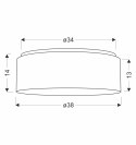 KIDDY lampa sufitowa 38 cm biały 2x40W E27 abażur biały