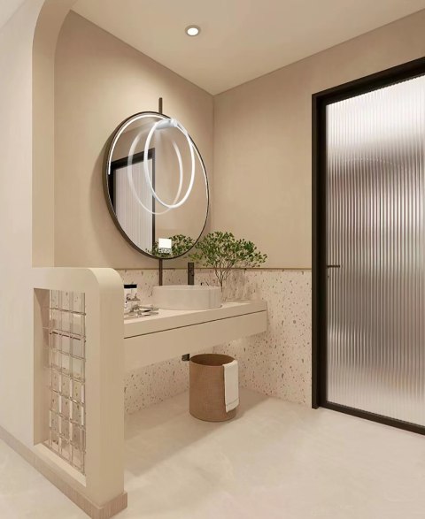 Kinkiet Mirror L biały IP44 LED CCT
