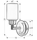 LAMPA ŚCIENNA CANDELLUX WYPRZEDAŻ 22-89987 MIRROR KINKIET 1*40W G9 NIKIEL MAT
