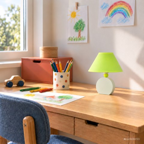 OFELIA LAMPKA GAB. MDF 1X40W E14 ZIELONA