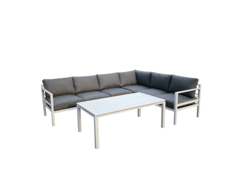 Zestaw mebli ogrodowych ALLUMINIO GRANDE biały