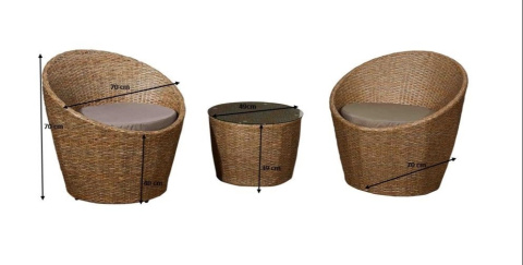 Komplet mebli z technorattanu MODICO