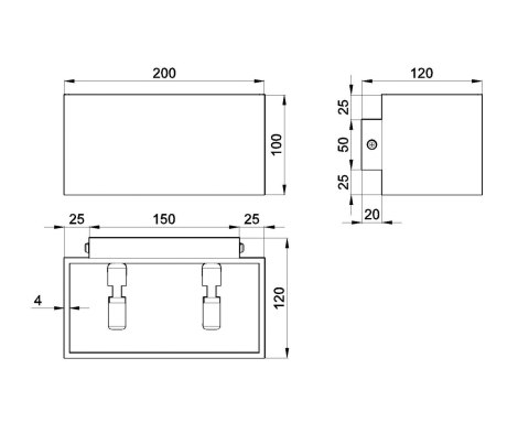Kinkiet QUAD MAXI czarny
