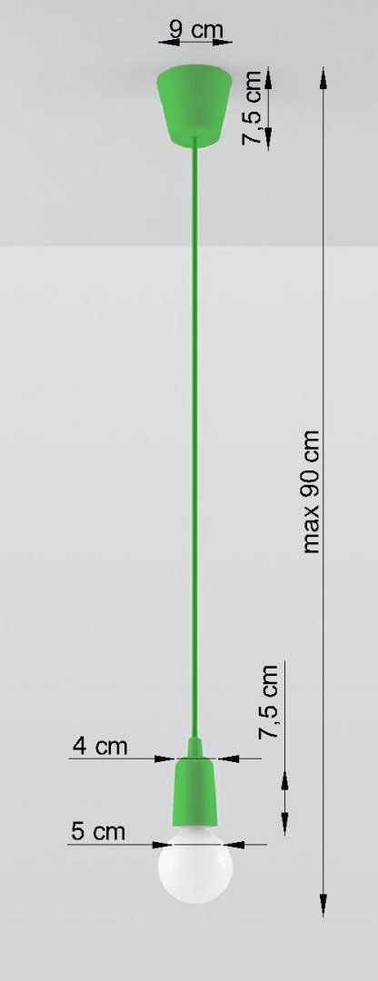 Lampa wisząca DIEGO 1 zielony