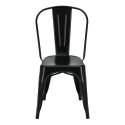 Krzesło Paris czarne inspirowane Tolix