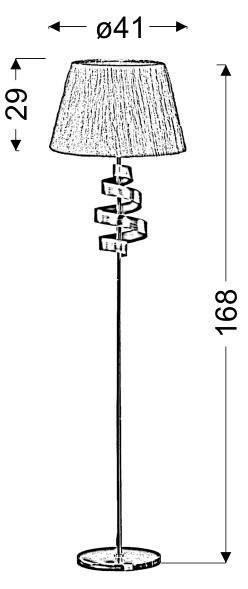 LAMPA PODŁOGOWA CANDELLUX DENIS 51-23506 E27 CHROM / ZŁOTY