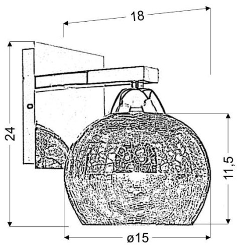LAMPA ŚCIENNA KINKIET CANDELLUX CROMINA 21-22240 E27 CHROM