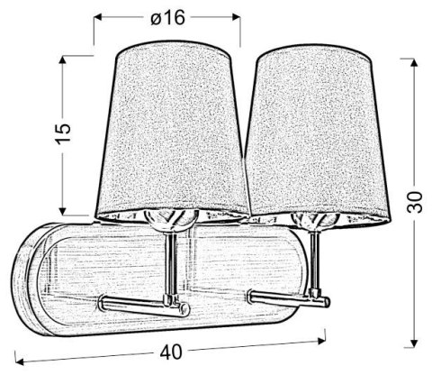 LAMPA ŚCIENNA KINKIET CANDELLUX MILONGA 22-53503 E27 SATYNA