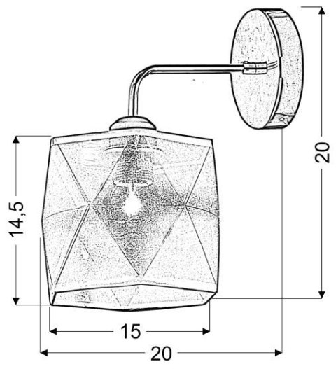 LAMPA ŚCIENNA KINKIET CANDELLUX NOSJA 21-62512 E27 CHROM