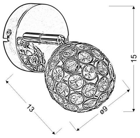 LAMPA ŚCIENNA KINKIET CANDELLUX STARLET 91-85781 G9 CHROM / TRANSPARENT