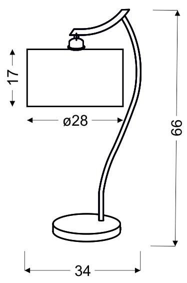 LAMPA STOŁOWA GABINETOWA CANDELLUX DRAGA 41-04239 E27 KREMOWY