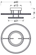 LAMPA SUFITOWA CANDELLUX ADEL 98-69634 PLAFON 36W LED CHROM 3000K