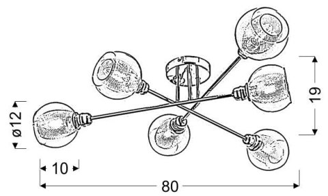 LAMPA SUFITOWA CANDELLUX DIXI 36-61362 E14 CHROM