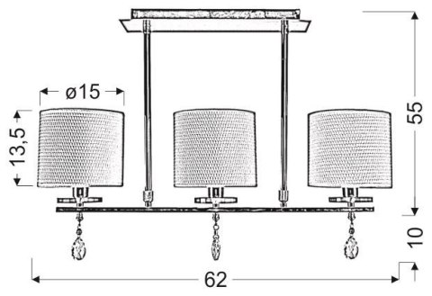 LAMPA SUFITOWA CANDELLUX ESTERA 33-11510 E14 CHROM