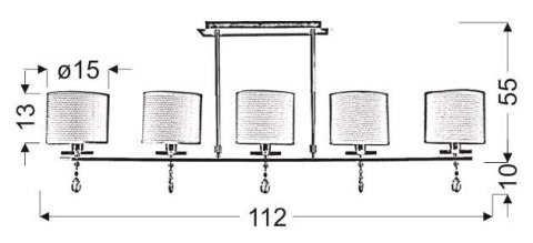 LAMPA SUFITOWA CANDELLUX ESTERA 35-11527 E14 CHROM