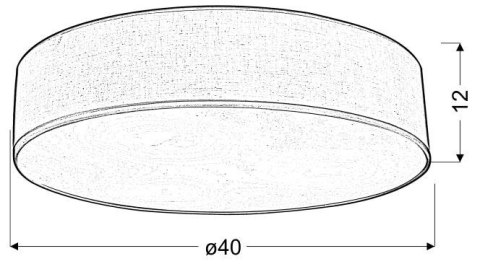 LAMPA SUFITOWA CANDELLUX KIOTO 31-64684 E27 JASNO SZARY