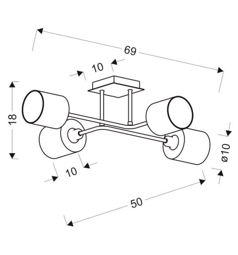 LAMPA SUFITOWA CANDELLUX SAX 34-70685 E14 SATYNA