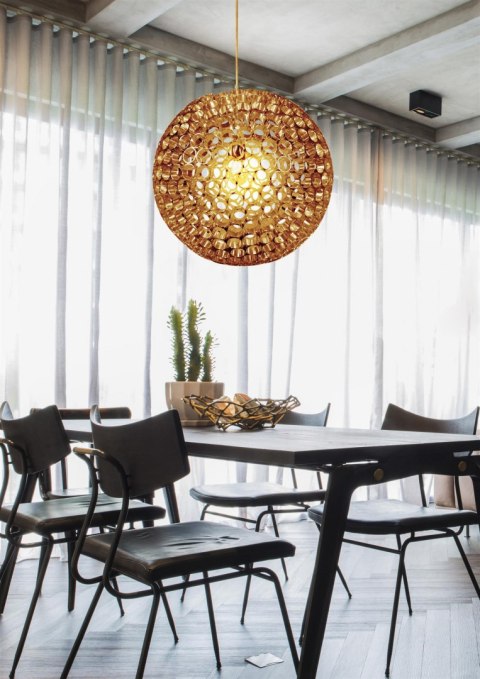 LAMPA SUFITOWA WISZĄCA CANDELLUX ABROS 31-09074 E27 MIEDZIANY