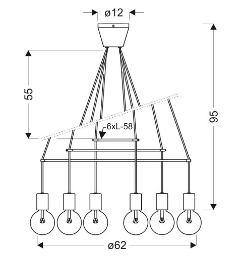 LAMPA SUFITOWA WISZĄCA CANDELLUX ALTO 36-70920 E27 BIAŁY MATOWY