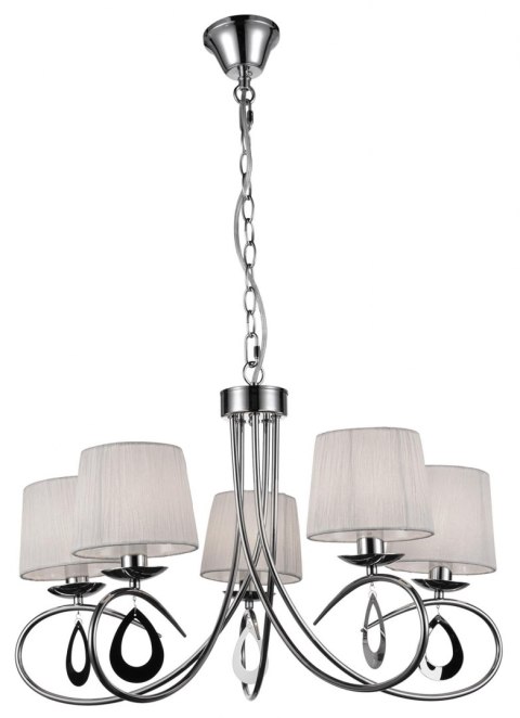 LAMPA SUFITOWA WISZĄCA CANDELLUX ARNIKA 35-21687 E14 CHROM / BIAŁY