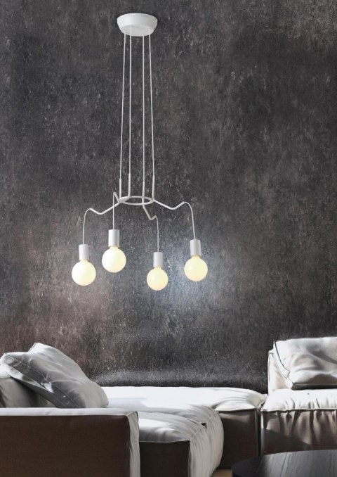 LAMPA SUFITOWA WISZĄCA CANDELLUX BASSO 34-71002 E27 BIAŁY MATOWY