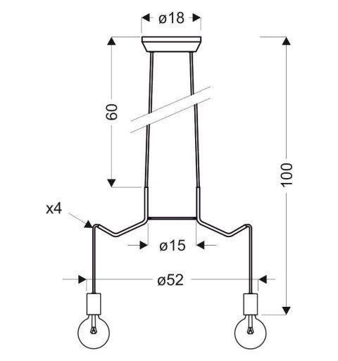 LAMPA SUFITOWA WISZĄCA CANDELLUX BASSO 34-71002 E27 BIAŁY MATOWY
